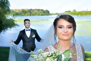 DJ botez 1000 RON cameraman nuntă fotograf cununie cabină foto arcadă de baloane fum dansul mirilor  - imagine 3