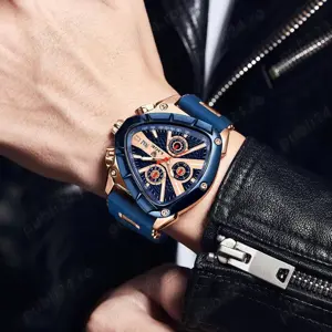 vand ceas cronograf cu data Lige,nou,sigilat in cutie - imagine 2