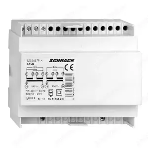 Transformator de sonerie, Schrack, 230VCA  12, 24VCA, 63 VA