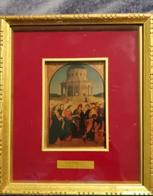 Litografie Rafael ,, Căsătoria Fecioarei ''