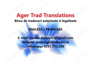 Traduceri autorizate engleza si franceza