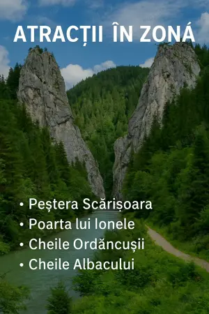 Teren intravilan + padure BONUS, de vânzare in inima muntilor Apuseni, comuna Scărisoara, jud.Alba  - imagine 2