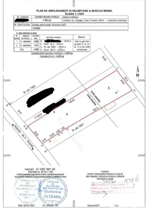 Vand teren intavilan si extravilan in Crangasi, jud. Dambovita