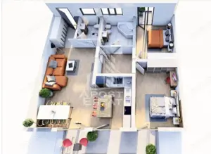 Apartament cu 3 camere, terasa 14 mp, bloc nou, zona Girocului - imagine 3