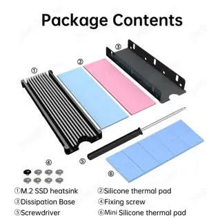 Cooler | Heatsink | Radiator SSD M2 NVME 2280, efect -30grade - imagine 2