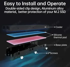 Cooler | Heatsink | Radiator SSD M2 NVME 2280, efect -30grade