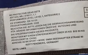 Vând 2 Seturi Genunchiere K2,noi - imagine 2