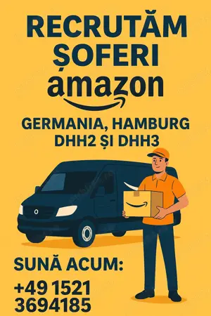 RECRUTĂM CURIERI pentru livrări Amazon în Germania