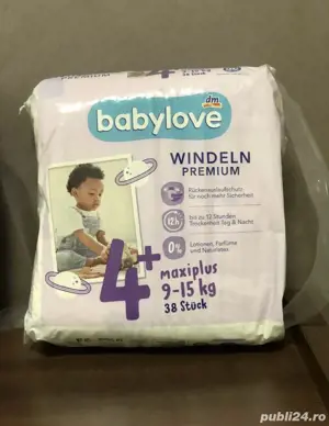 Scutece Babylove premium nr 4+, 9-15 kg, 38 buc (transport 50 50) - imagine 5