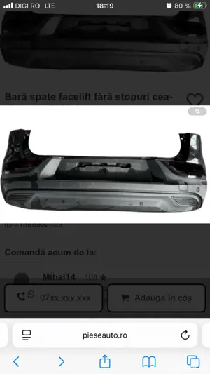 bara spate facelift 2018-2022 renault kadjar