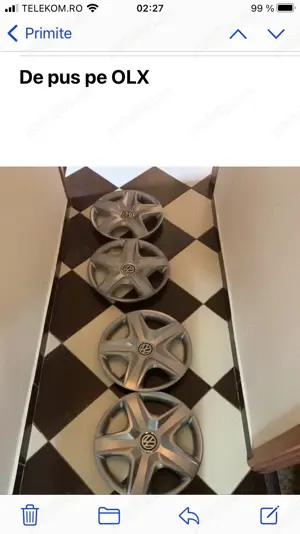 Roti complete /uzate pentru volkswagen golf