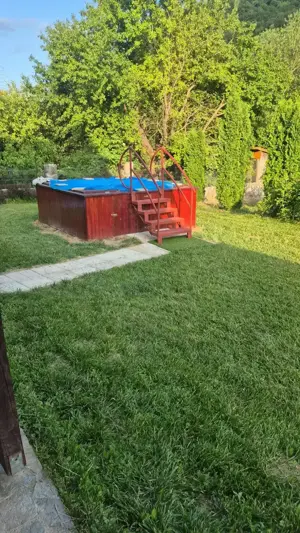 Cabană de închiriat având mini piscină cu jacuzzi si iaz cu pește  - imagine 5