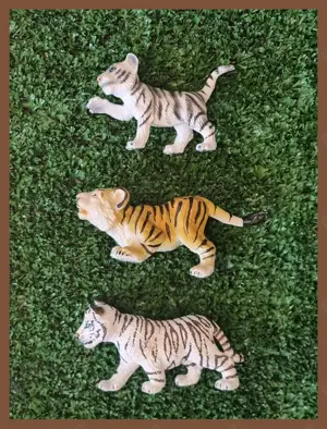 Set 3 pui tigru Schleich si Bullyland - imagine 4