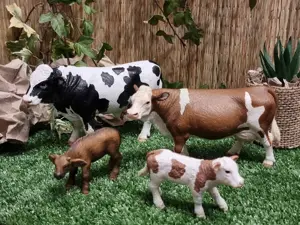 Set vite Schleich, ansamblu format din 2 vite si 2 vitei