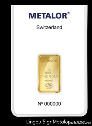 Lingou de aur 24k de 5gr.