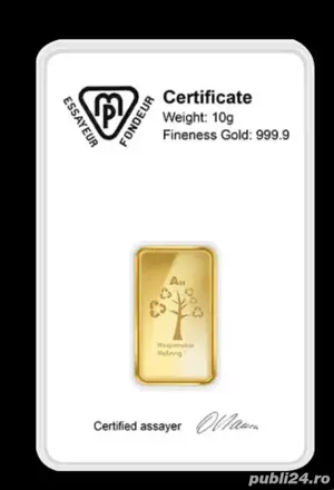 Lingou de aur 24k de 10gr - imagine 2