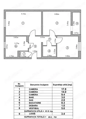 Apt.3 camere decomandat, et.2 4, bloc anvelopat, zona verde si linistita, Valea Ialomitei - imagine 10