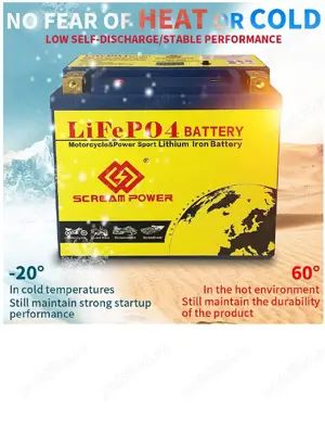 Baterie moto 20L-BSL LiFePO4 12.8V 12Ah Curent Pornire 680Ah 175x87x155mm - imagine 3