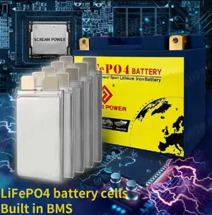 Baterie moto 20L-BSL LiFePO4 12.8V 12Ah Curent Pornire 680Ah 175x87x155mm - imagine 4