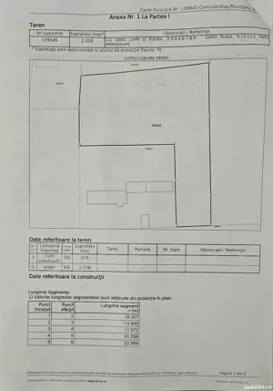 Teren intravilant cu toate actele necesare si utilitati la poarta.