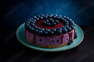  Tort Raw Vegan cu Afine și Fructe de Pădure 