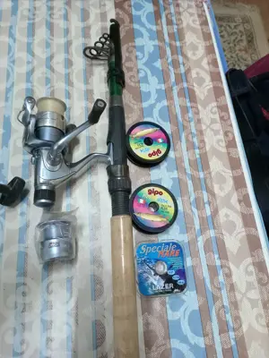 Tei lansete cu mulinete și tambur de rezervă  - imagine 2