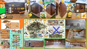 Tiny House Birou Afacere Rulota Mini Casa Mobila Pe Roti  Locuit Vacanta Hambar Lemn Din Vis Natura