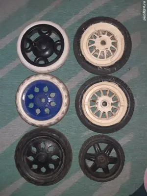 Roți căruț cumpărături metal plastic