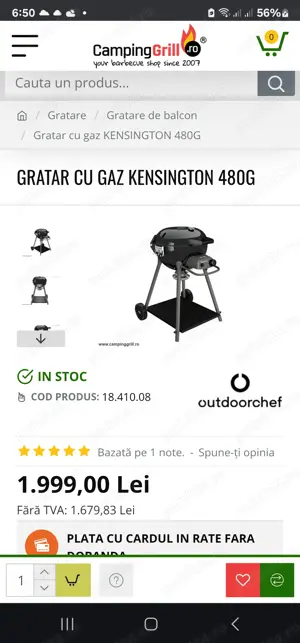 Vand gratar KENSINGTON 480G