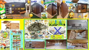 Tiny House Rulota Mini Casa Mobila Pe Roti Birou Afacere De Locuit Hambar De Lemn Din Poveste - imagine 3