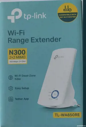 Range extender TLWA850RE TP-Link, 300 Mbps