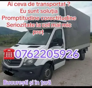 Transport marfă mobilă bagaje debarasări apartamente ieftin dubă cub prelata materiale de constructi
