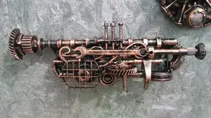 Trompeta sculptura din fier reciclat.Obiect decorativ Steampunk
