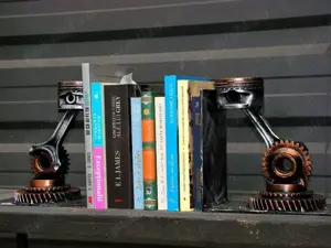 Suport carti Steampunk (bookend).Obiect decorative .Art deco