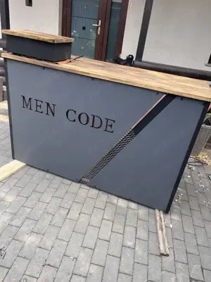 Receptie stil industrial, birou, tabla debitata totul pe comanda