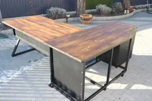 Birou STIL INDUSTRIAL- otel si lemn  nituri