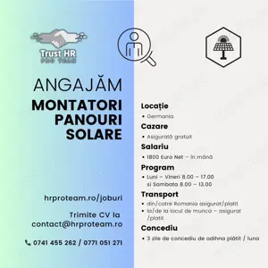Muncitor Panouri Solare  - santier Germania Italia