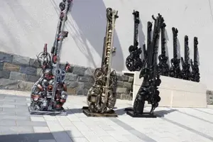 sculptura, chitara decorativa, perete sau podea-steampunk,Cadou inedit