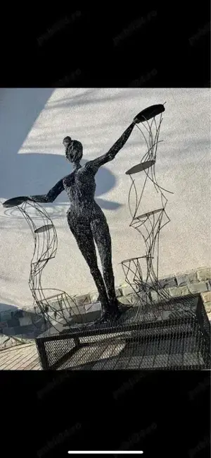 Sculptura raft in fir de otel