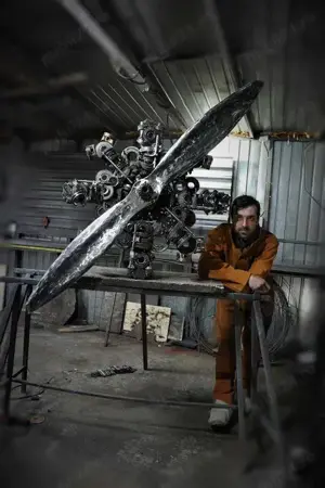 Scuylptura Elice mare fier reciclat si tabla debitata-Razvan Ghita