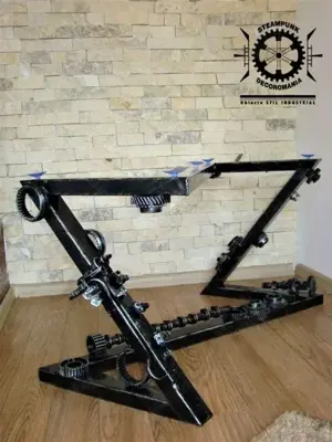 Masa model 2 stil industrial, masa cafea, steampunk,unicat