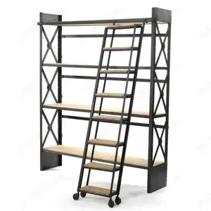 Raft lemn si fier, stil industrial-totul pe comanda-solicita oferta