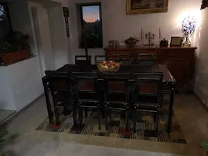 Masa scaun fier si lemn natural-orice dimensiune dorita.4 6 8 persoane