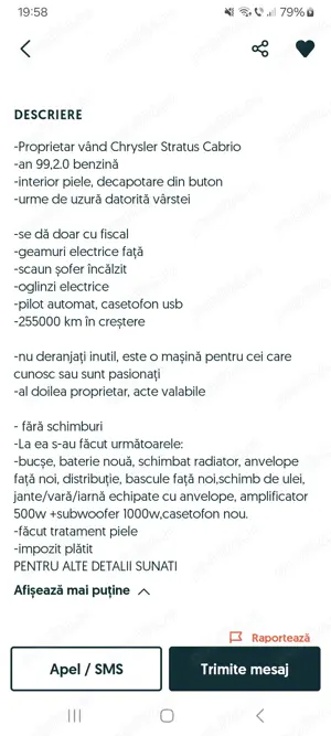 Vând chrysler  stratus cabrio - imagine 5