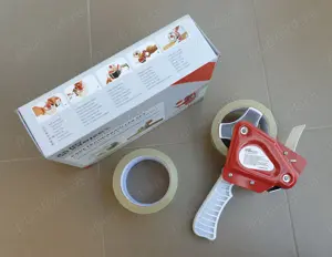 Dispenser manual scoci, aplicator banda adeziva + 2 role scotch - imagine 4