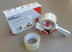 Dispenser manual scoci, aplicator banda adeziva + 2 role scotch - imagine 3