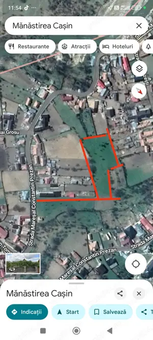 Teren intravilan Mănăstirea Cașin 3200 mp cadastru acte la zi