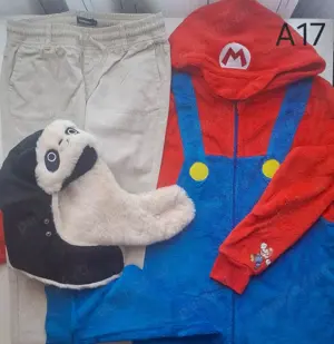 Set haine toamnă - iarnă, căciulă, combinezon-salopetă, pantaloni, 146-152cm, cot produs A17