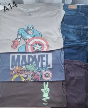 Set haine primăvară-vară-toamnă, 3 tricouri, 2 blugi, pantaloni de pijama, 152cm, cod produs A14