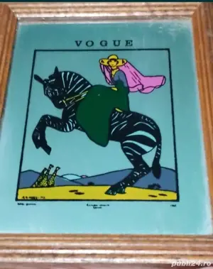 Tablou serigrafie pe oglinda Vogue 